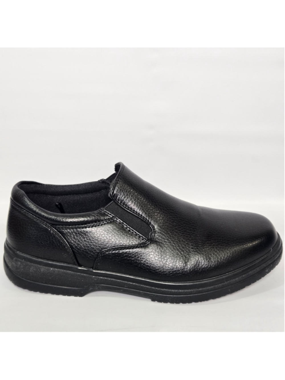Deer Stags Slip Resistant Work Shoes Mens 9.5 Black Loafer Memory Foam Comfort